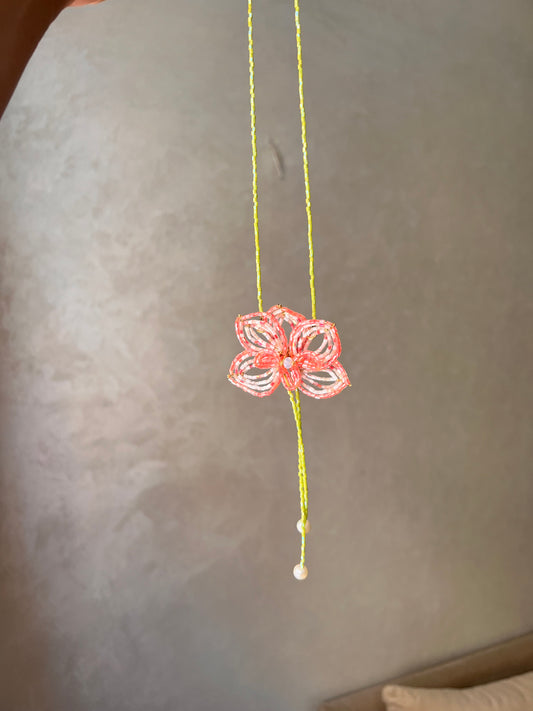 Collier Orquidea rose