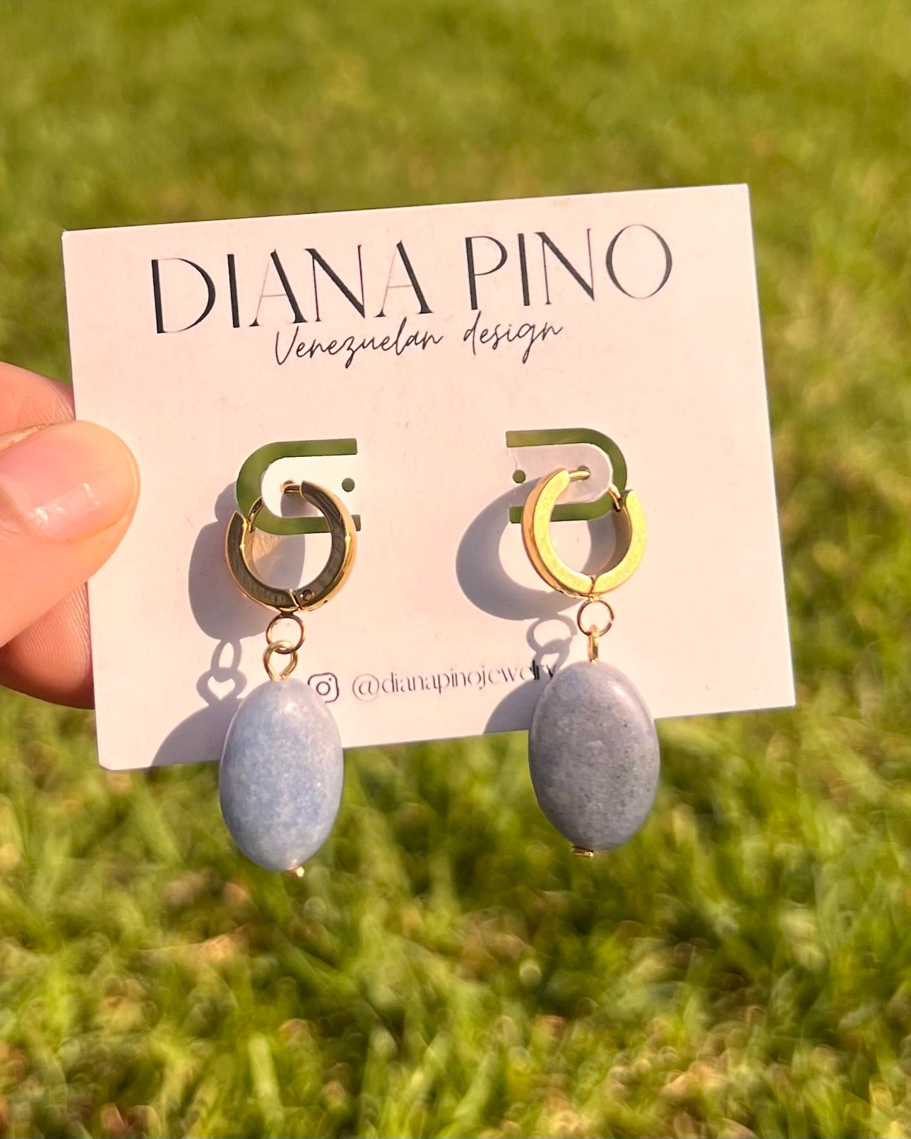 Boucles d'oreilles Azul Gris