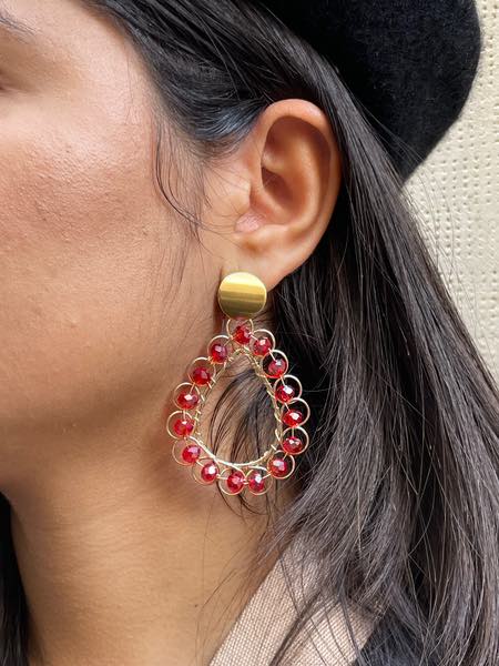 Boucles d'oreilles Rojo